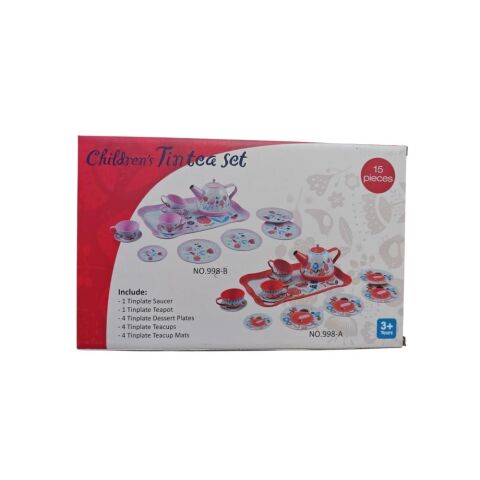 15 Parça Metal Çay Set 36