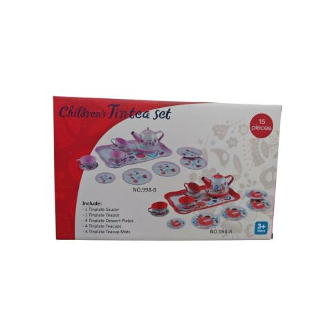 15 Parça Metal Çay Set 36