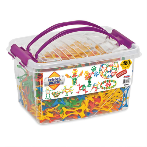 Kelebek Puzzle Box Eğitici Şekiller 480 Parça