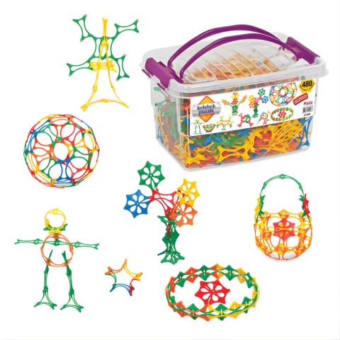 Kelebek Puzzle Box Eğitici Şekiller 480 Parça