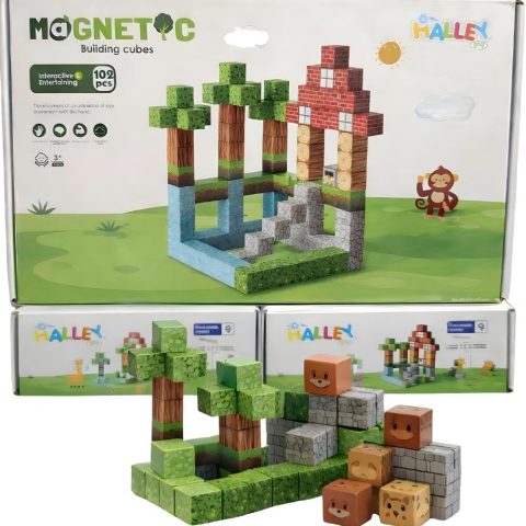 102 Parça Magnetic Building Cubes Manyetik Küpler Manyetik Yapı Blokları