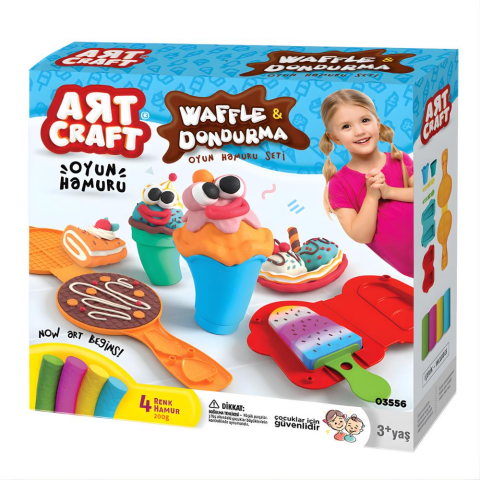 Waffle Dondurma Hamur Set 200 Gr / +3 Yaş