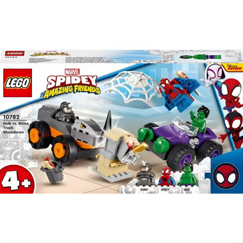 LEGO Marvel Spidey ve İnanılmaz Arkadaşları Hulk, Gergedan Kamyona Karşı 10782 - 4 Yaş ve Üzeri için Oyuncak Yapım Seti (110 Parça)