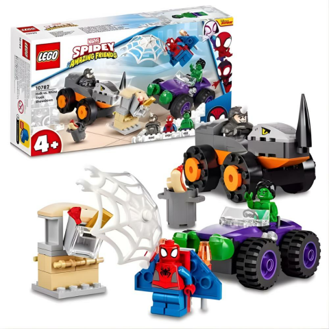 LEGO Marvel Spidey ve İnanılmaz Arkadaşları Hulk, Gergedan Kamyona Karşı 10782 - 4 Yaş ve Üzeri için Oyuncak Yapım Seti (110 Parça)