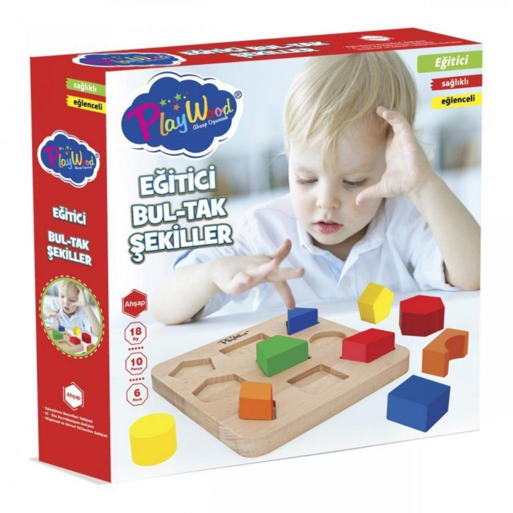 Kutuda Ahşap Eğitici Bul Tak Şekiller