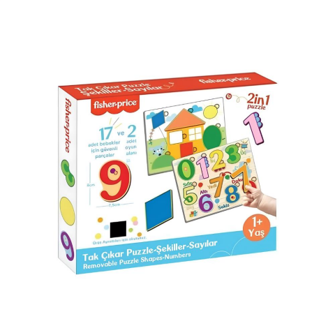 Fisher Price Tak Çıkar Puzzle Şekiller Sayılar