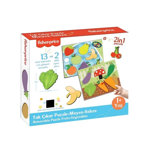 Fisher Price Tak Çıkar Puzzle Meyve ve Sebze