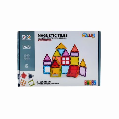 26 Parça Magnet Standart Seri Renkli Bloklar