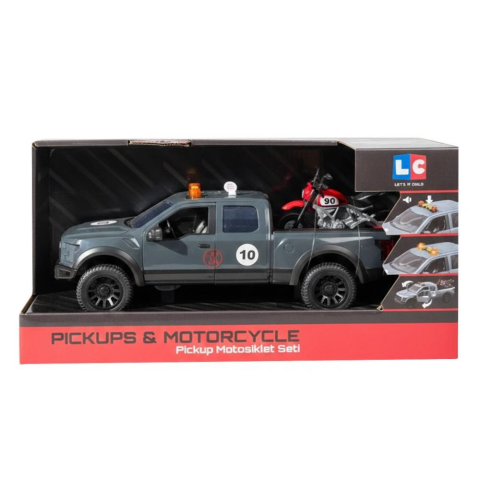 Lets Drive Sesli Ve Işıklı Pikap Ve Motosiklet