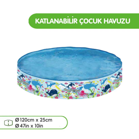 Katlanabilir Çocuk Havuzu 120x25 Cm