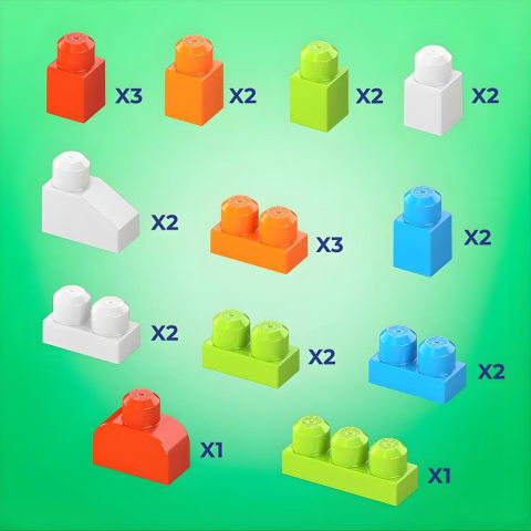 Mega Bloks GRV22 Öğretici Oyuncak Bloklar, Çok Renkli