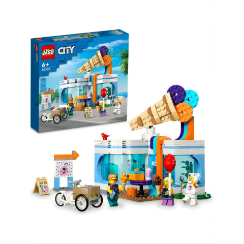 LEGO ®City Dondurma Dükkanı 60363 - 6 Yaş ve Üzeri Çocuklar İçin Yaratıcı Oyuncak Yapım Seti (296 Parça)
