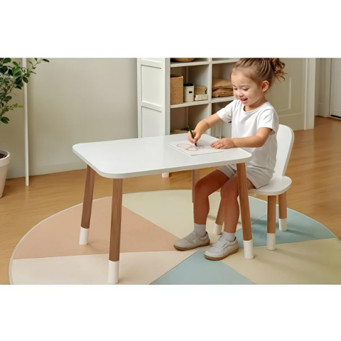 Bee Smart Masa ve Sandalye Set Beyaz 1 Masa 1 Sandalye