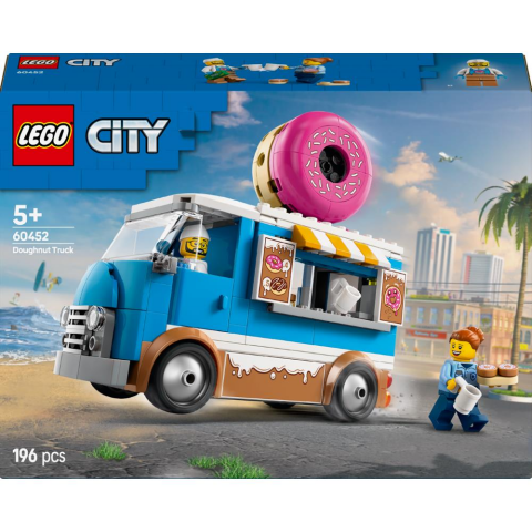 LEGO® City Donut Kamyonu 5 Yaş ve Üzeri Çocuklar için Seyyar Satıcı Oyuncağı 60452