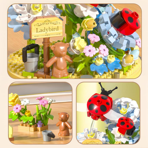 Fanuslu Çiçek Bricks Lego Uğur Böceği