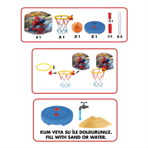 Spiderman Küç.ayaklı Basket Potası
