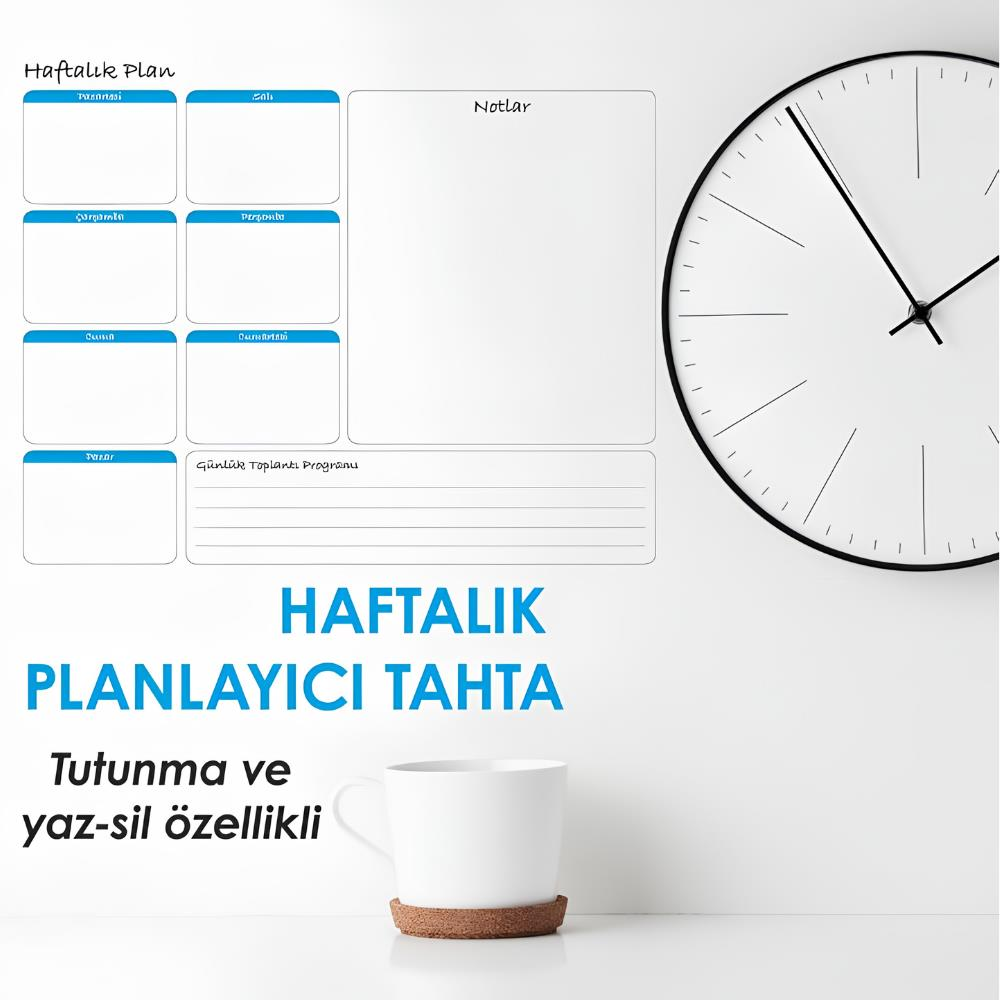 Haftalık Plan Yazı Tahtası (Blister)