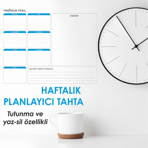 Haftalık Plan Yazı Tahtası (Blister)