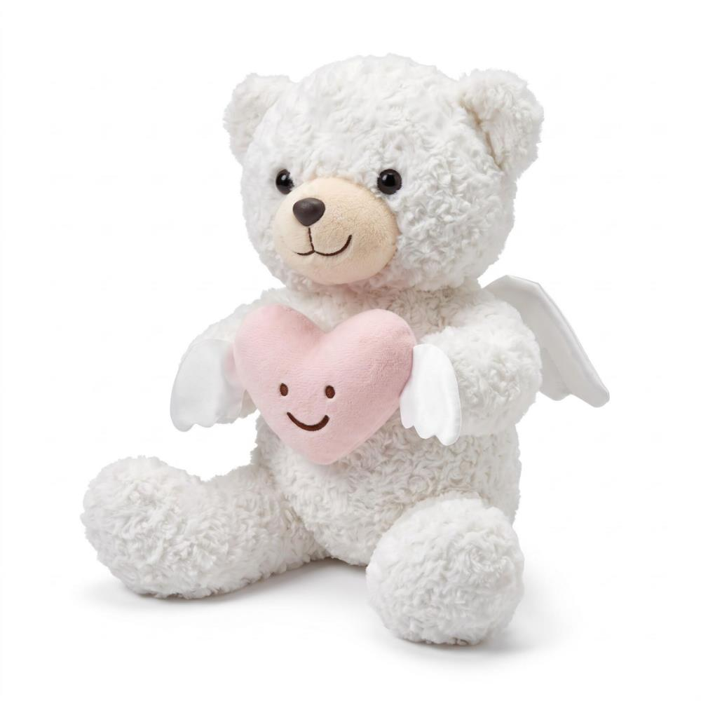 Peluş 50 Cm Kanatlı Kalp Tutan Ayı