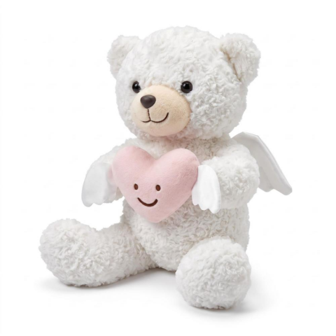 Peluş 50 Cm Kanatlı Kalp Tutan Ayı
