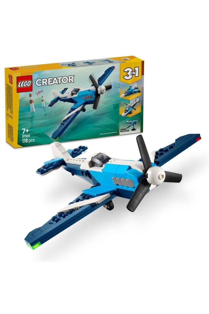 LEGO ® Creator 3’ü 1 Arada Uçak: Yarış Uçağı 31160 - 7 Yaş ve Üzeri Yapım Seti (178 Parça)