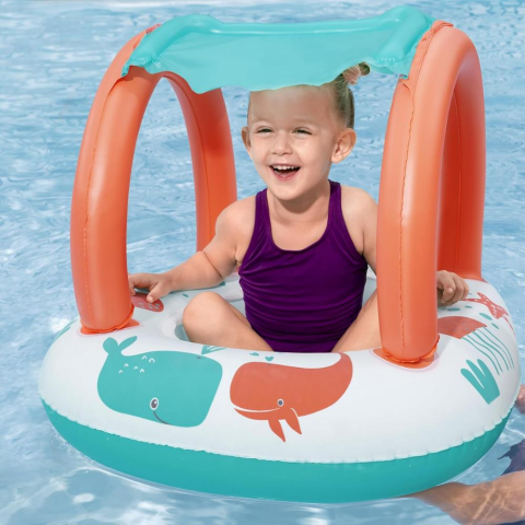 Bestway Gölgeli Konfor Peluş Bebek Teknesi 33 x 26 İnç veya 84 x 67 cm
