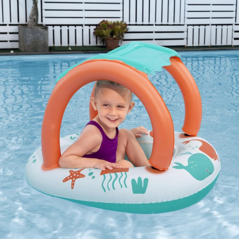 Bestway Gölgeli Konfor Peluş Bebek Teknesi 33 x 26 İnç veya 84 x 67 cm