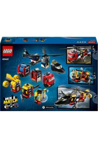 LEGO ®City Helikopter, İtfaiye Kamyonu ve Denizaltı Karışımı 60462 - 7 Yaş ve Üzeri Yapım Seti (874P)