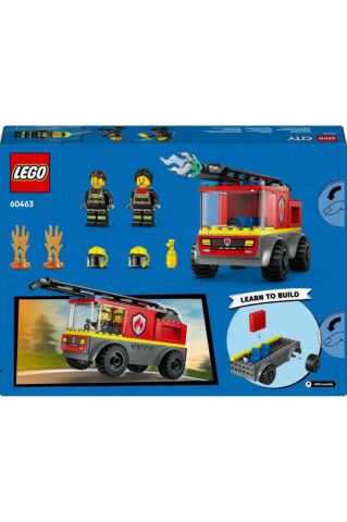 LEGO ® City Merdivenli İtfaiye Kamyonu 60463 - 4 Yaş ve Üzeri için Oyuncak Yapım Seti (82 Parça)
