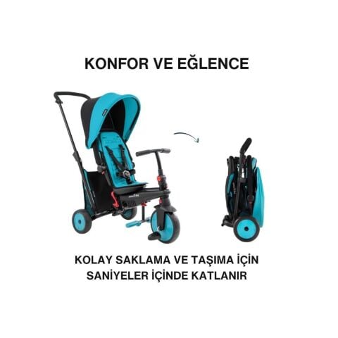 Smartrike Str3 Plus Bebek Bisikleti Pink/Blue/Black