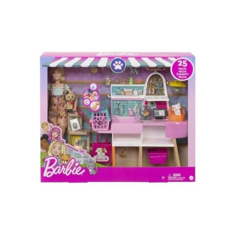 Barbie Bebek ve Evcil Hayvan Dükkanı Oyun Seti  GRG90