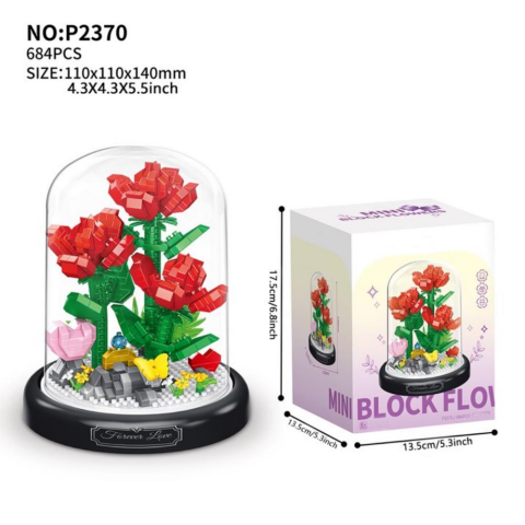 Fanuslu Çiçek Bricks Yapım Blok Lego