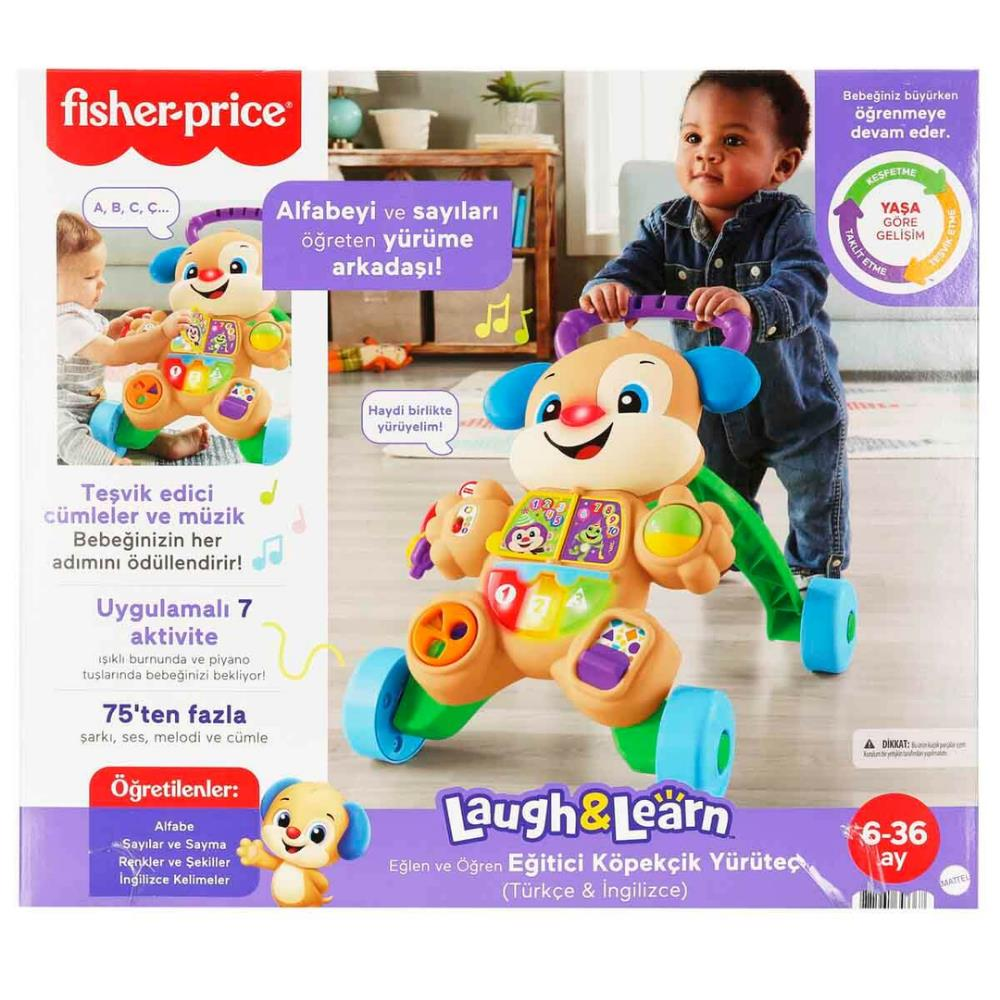 Fisher Price Türkçe ve İngilizce Eğitici Köpekçik Yürüteç FTG10