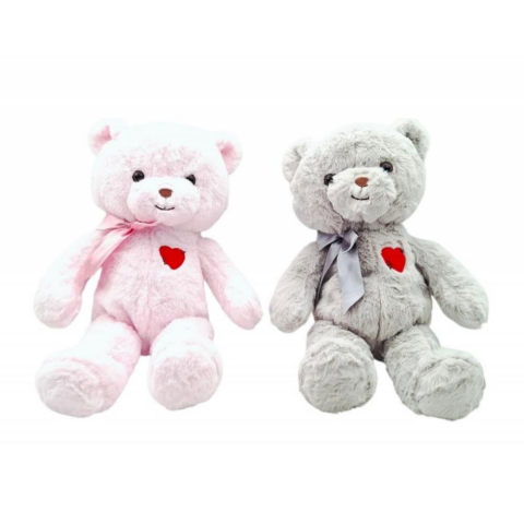 Peluş 50 Cm Kalp Nakışlı Ayılar