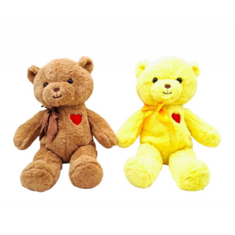 Peluş 50 Cm Kalp Nakışlı Ayılar