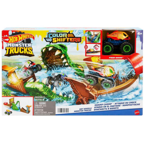 Hot Wheels Track Monster Trucks Timsahtan Kaçış Renk Değiştiren Oyun Seti HGV14