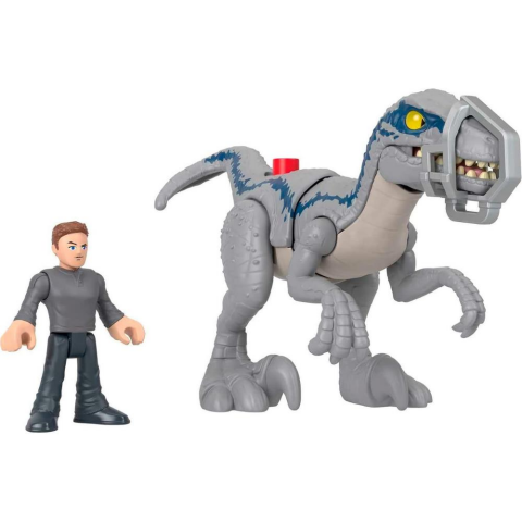 Fisher Price Imaginext Jurassic World Dominion Owen & Blue Velociraptor