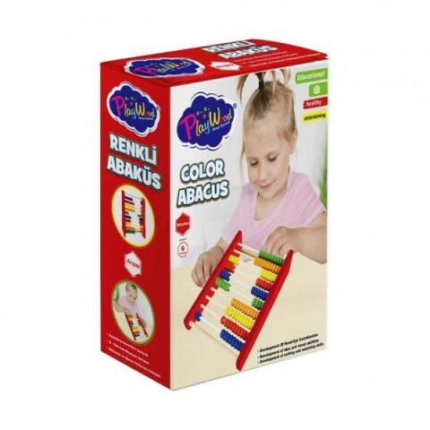 Kutuda Renkli Ahşap Abaküs