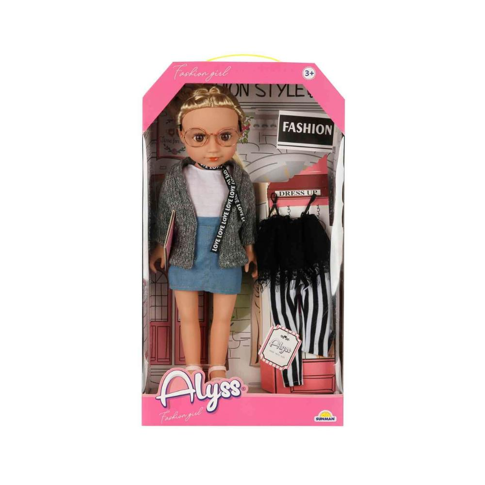 Alyss Gündelik Kıyafetli Moda Bebeği