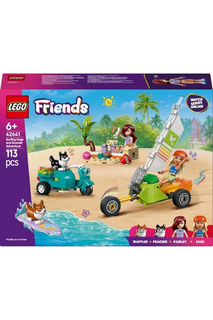 Friends Sörfçü Köpekler ve Scooter Macerası 42641 - 6 Yaş ve Üzeri  Yapım Seti (113 Parça)