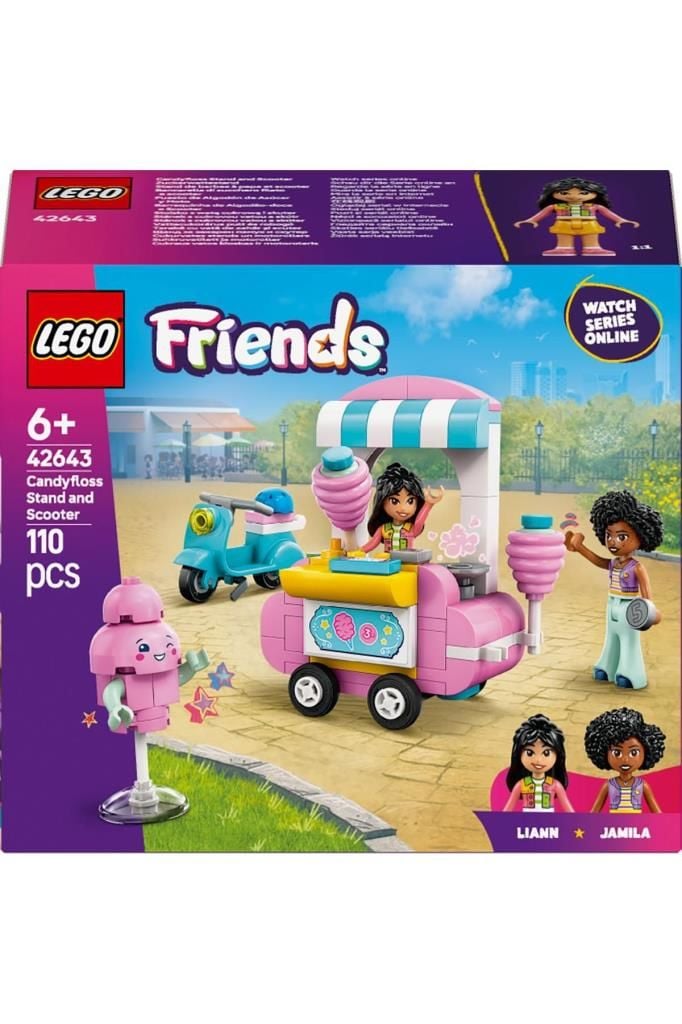 Friends Pamuk Şeker Standı ve Scooter 42643 - 6 Yaş ve Üzeri Oyuncak Yapım Seti (110 Parça)
