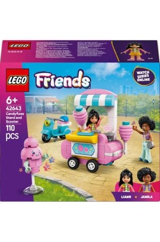 Friends Pamuk Şeker Standı ve Scooter 42643 - 6 Yaş ve Üzeri Oyuncak Yapım Seti (110 Parça)