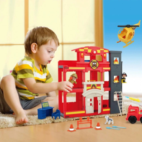Tiny Kiddom İtfaiye İstasyonu 32 Parça Sesli Işıklı