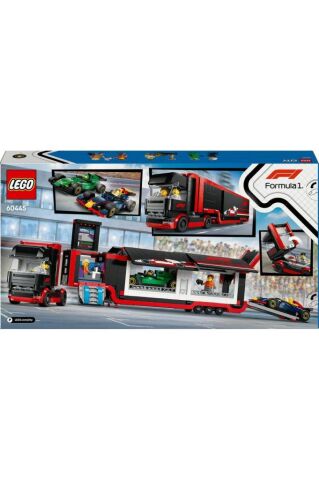 RB20 ve AMR24 F1® Arabalı F1® Kamyonu 60445 - 8 Yaş ve Üzeri Oyuncak Yapım Seti (1086)