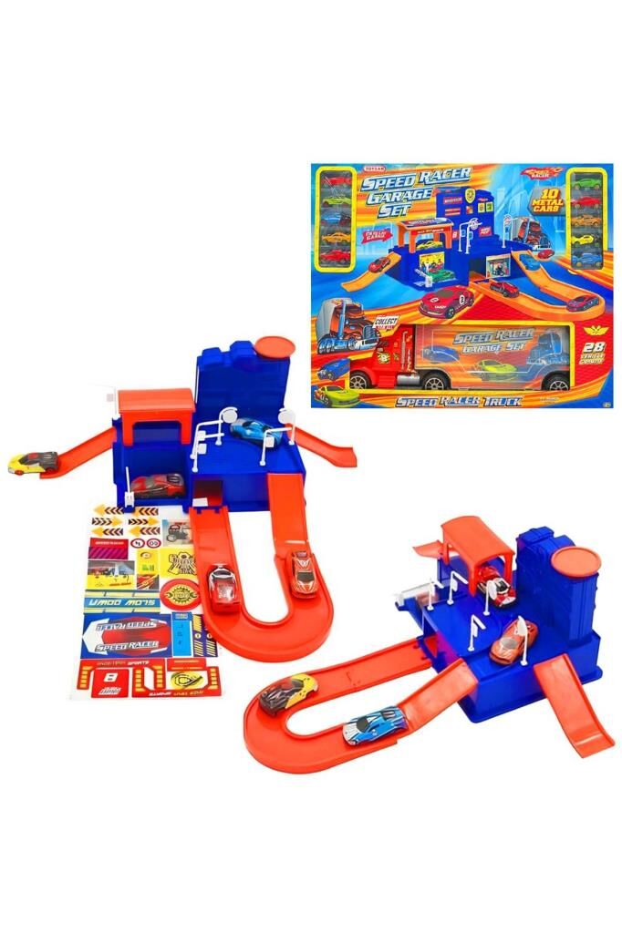 Speed Racer Garaj ve 10 Araba Seti