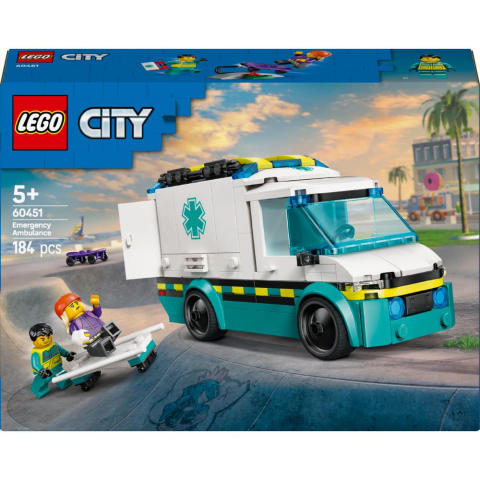 LEGO® City Acil Yardım Ambulansı Oyuncak Araç Yapım Seti 60451