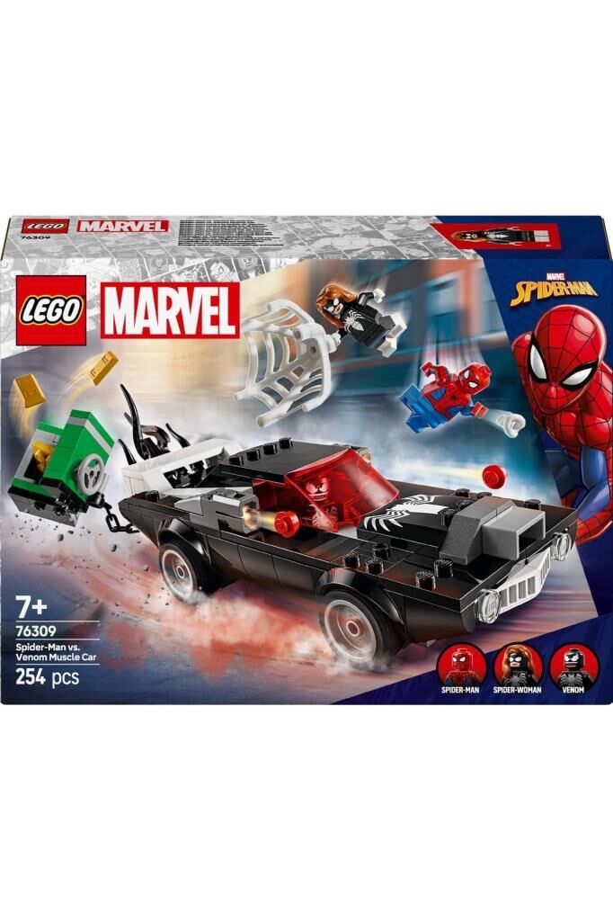 Marvel Örümcek Adam, Venom Arabasına Karşı 76309 - 7 Yaş ve Üzeri Yapım Seti (254 Parça)