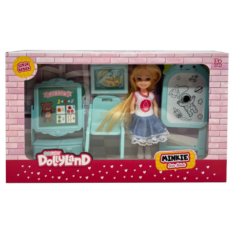 Gokidy Dollyland Minkie Şirin Bebek Aksesuarlı Set