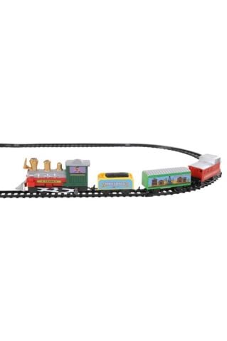 3 Vagonlu Raylı Tren Seti Pilli 180 Cm