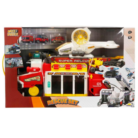 Maxx Wheels Sesli ve Işıklı Kurtarma Garaj Seti